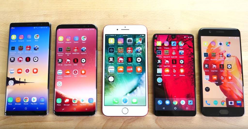 iPhone 7 Plus ve 2017 Android Telefonlar