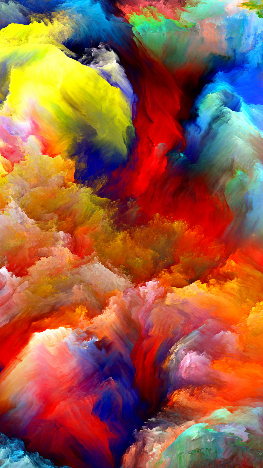 Oil Painting Colorful Strokes iPhone 6 Plus HD Wallpaper