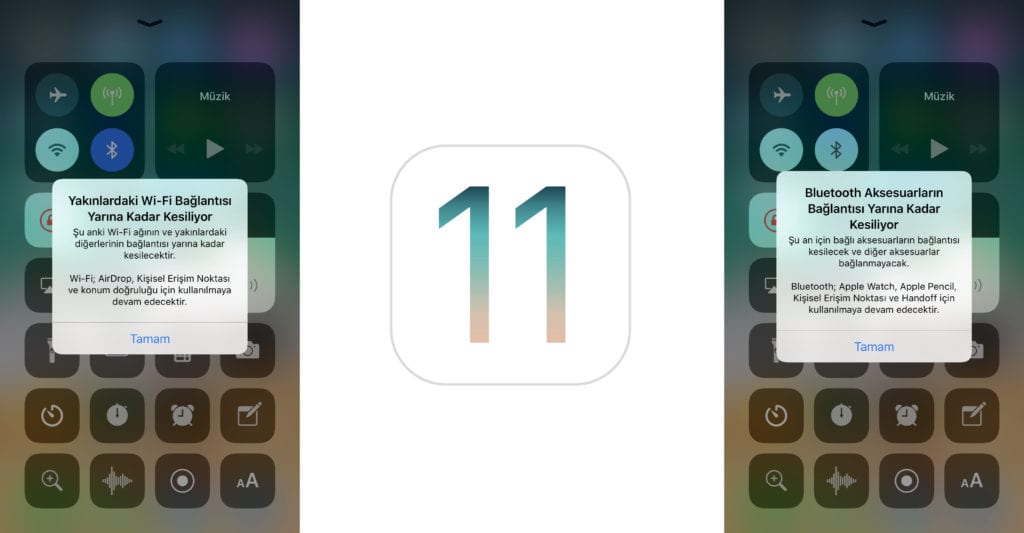 iOS 11.2 Yenilikleri Denetim Merkezi