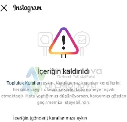 instagram-icerigin-2 Instagram içeriğin kaldırıldı topluluk kuralları aykırı